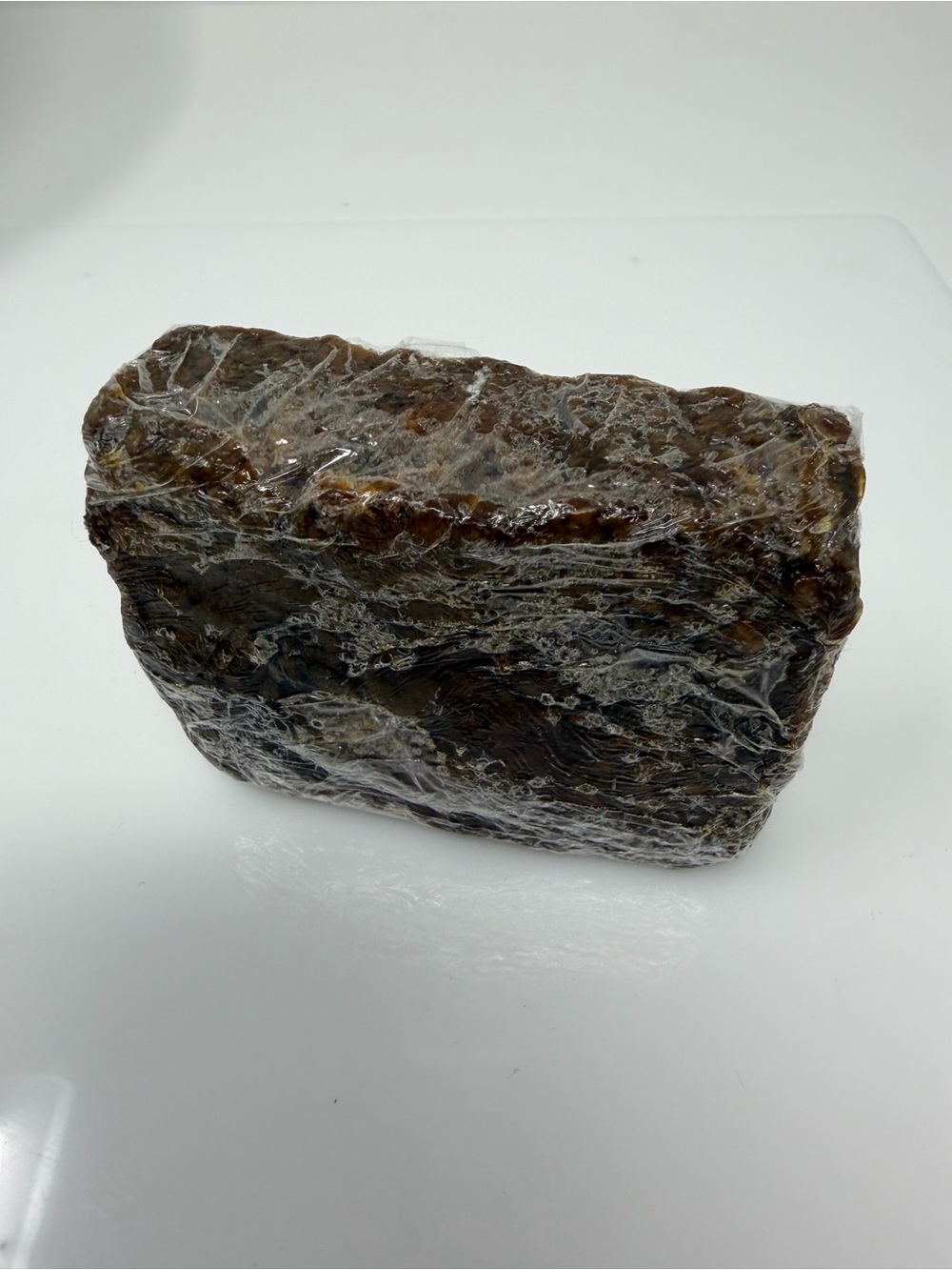 Handwrapped Brown Resin Block - Natural Deep Brown